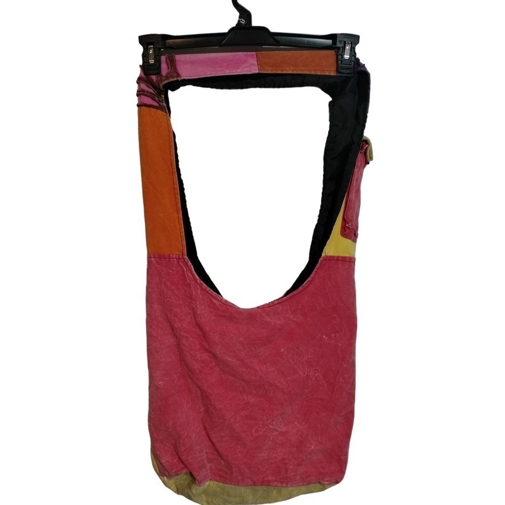 Boho multi-color purse bag crossbody pockets - Picture 2 of 13